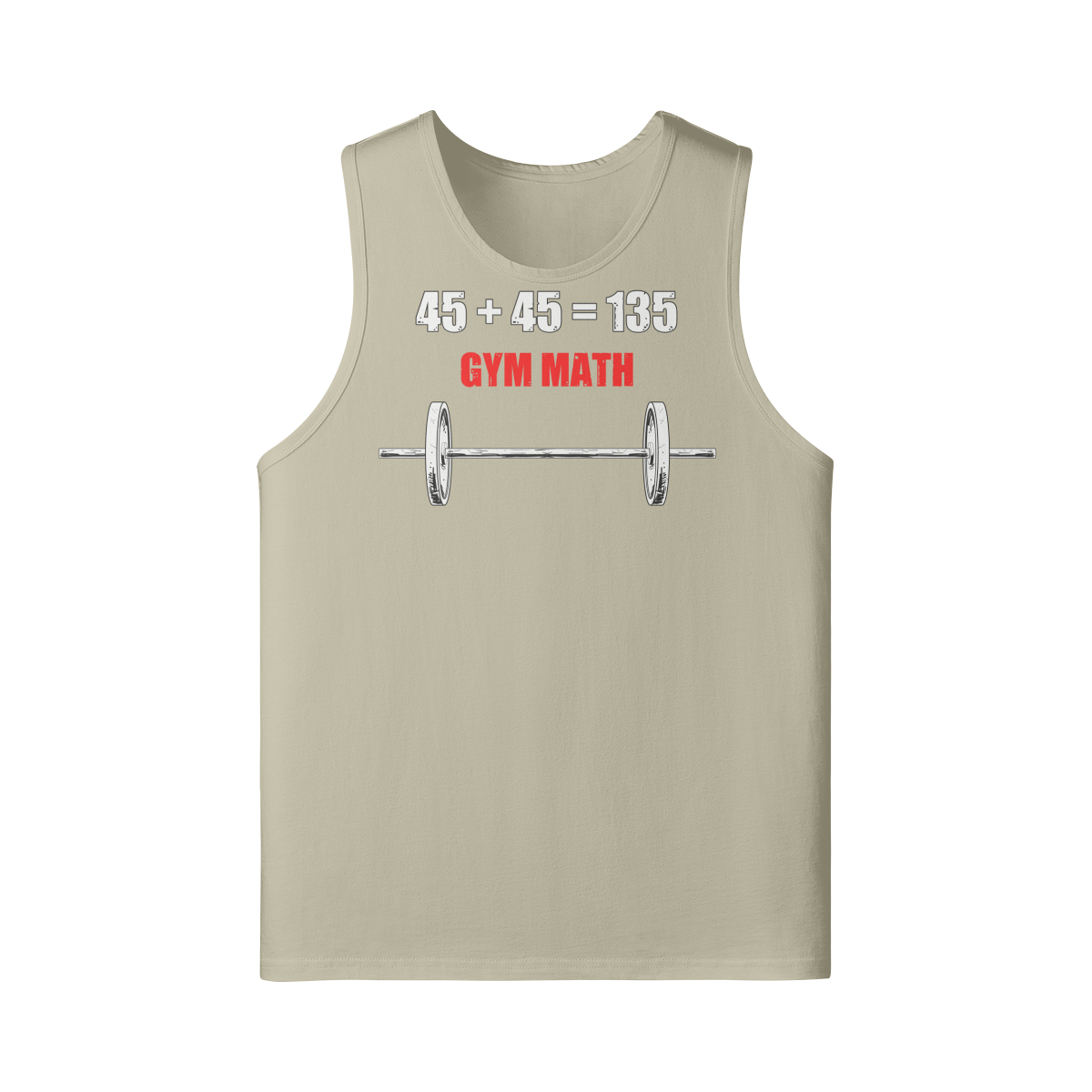 GYM MATH- Tank Top-Rice Apricot-League of Lifters