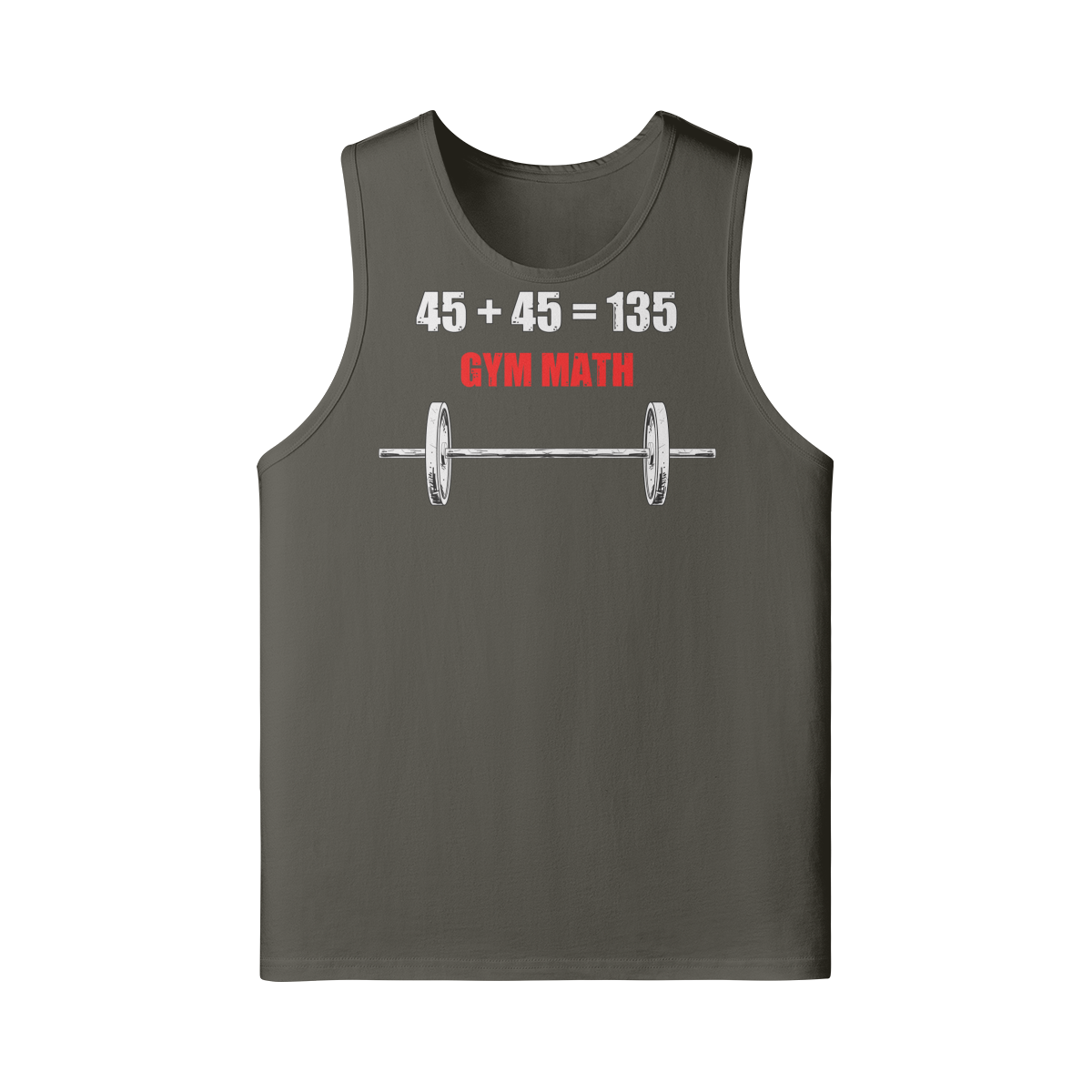 GYM MATH- Tank Top-Charcoal Grey-League of Lifters