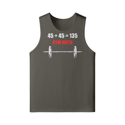 GYM MATH- Tank Top-Charcoal Grey-League of Lifters