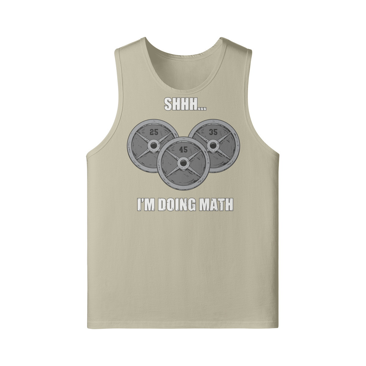 SHHH...I'M DOING MATH- Tank Top-Rice Apricot-League of Lifters