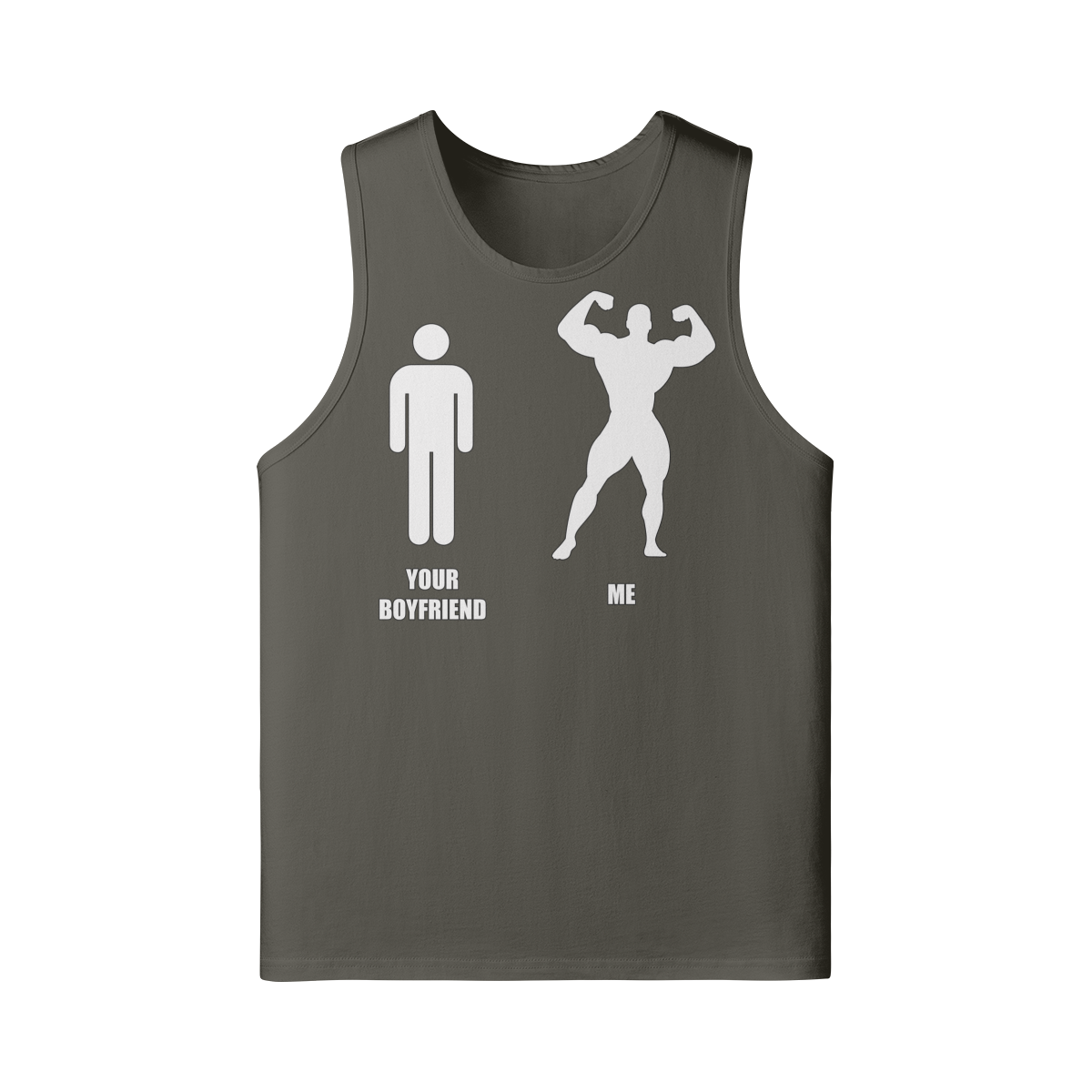 YOUR BOYFRIEND VS ME- Tank Top-Charcoal Grey-League of Lifters