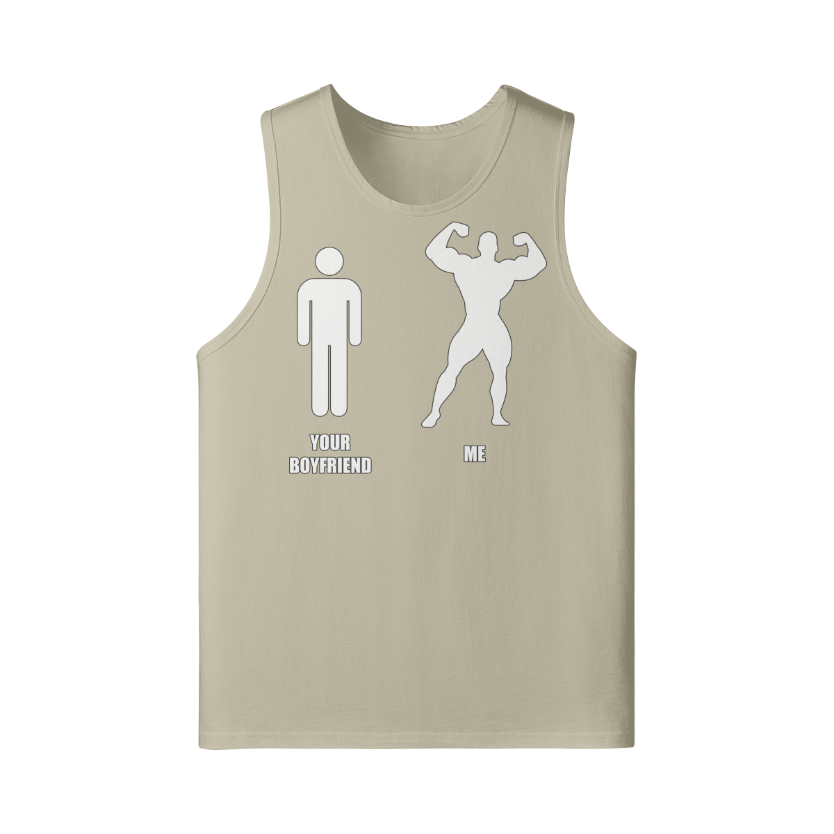 YOUR BOYFRIEND VS ME- Tank Top-Rice Apricot-League of Lifters