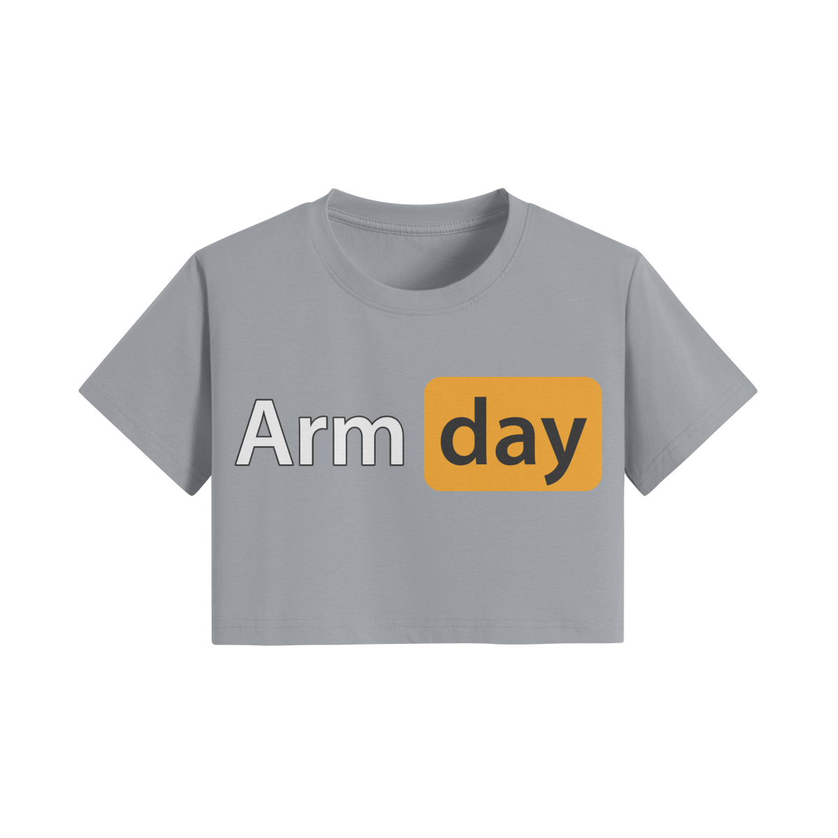 ARM DAY- Womens Crop Top-Light Gray-League of Lifters