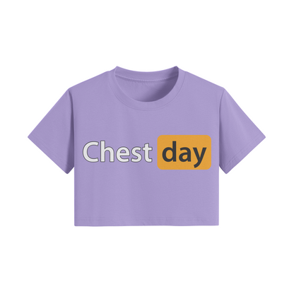 CHEST DAY- Womens Crop Top-Lavender-League of Lifters