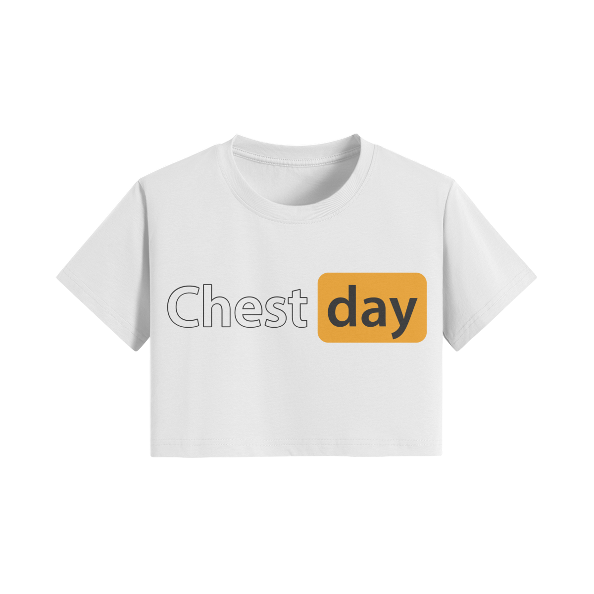 CHEST DAY- Womens Crop Top-White-League of Lifters