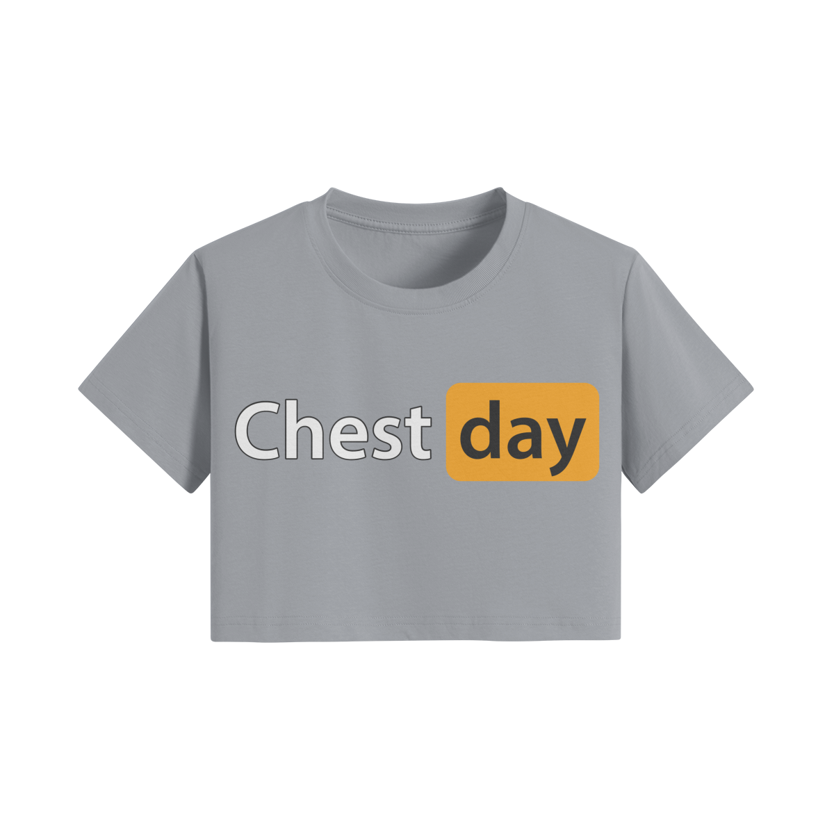 CHEST DAY- Womens Crop Top-Light Gray-League of Lifters