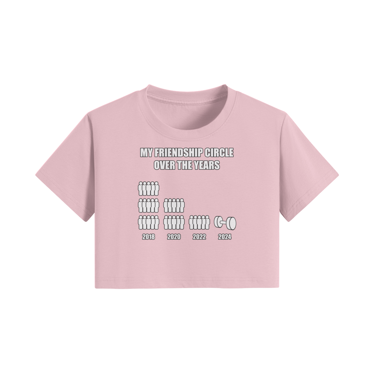 FRIENDSHIP CIRCLE- Womens Crop Top-Pink-League of Lifters