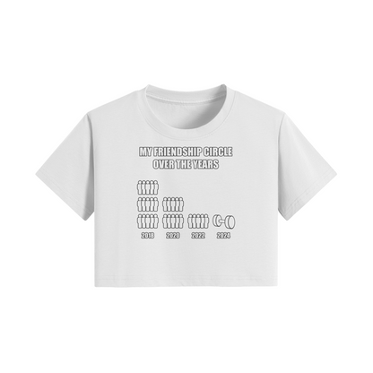 FRIENDSHIP CIRCLE- Womens Crop Top-White-League of Lifters