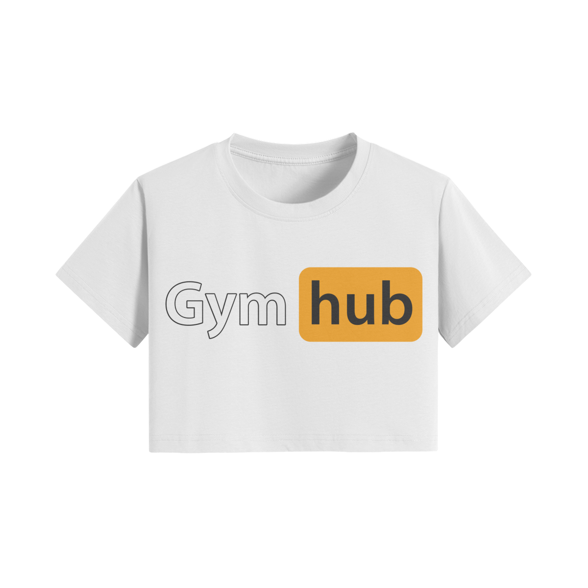 GYM HUB- Womens Crop Top-White-League of Lifters