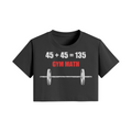 GYM MATH- Womens Crop Top-Black-League of Lifters