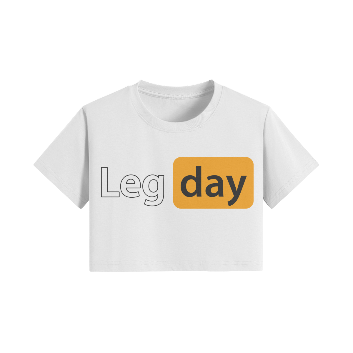 LEG DAY- Womens Crop Top-White-League of Lifters
