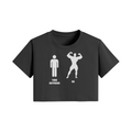 YOUR BOYFRIEND VS ME- Womens Crop Top-Black-League of Lifters
