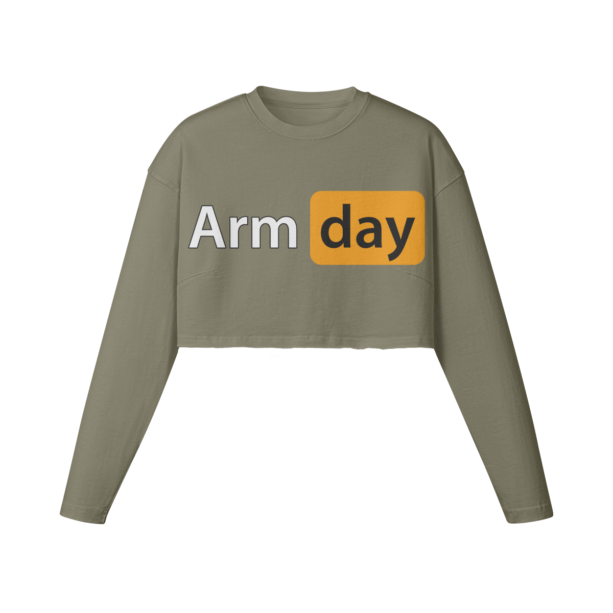 ARM DAY- Womens Long Sleeve Crop Top-Artichoke-League of Lifters