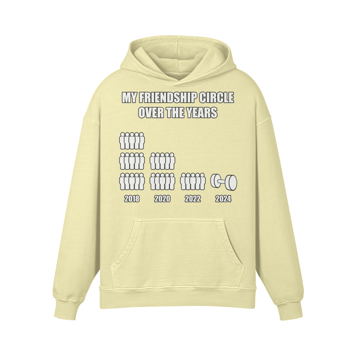 FRIENDSHIP CIRCLE- Oversized Hoodie-Pale Spring Bud-League of Lifters