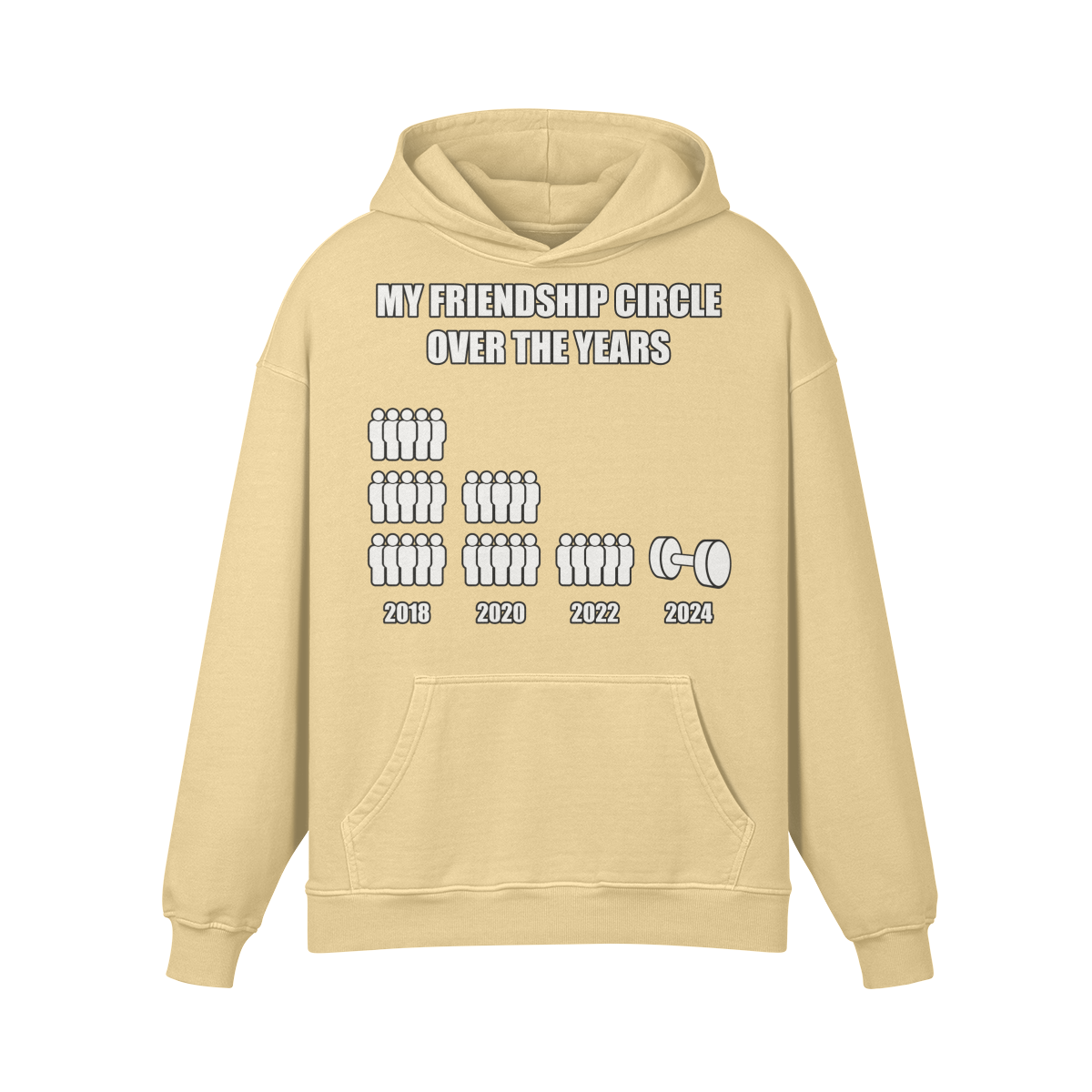 FRIENDSHIP CIRCLE- Oversized Hoodie-Desert Sand-League of Lifters