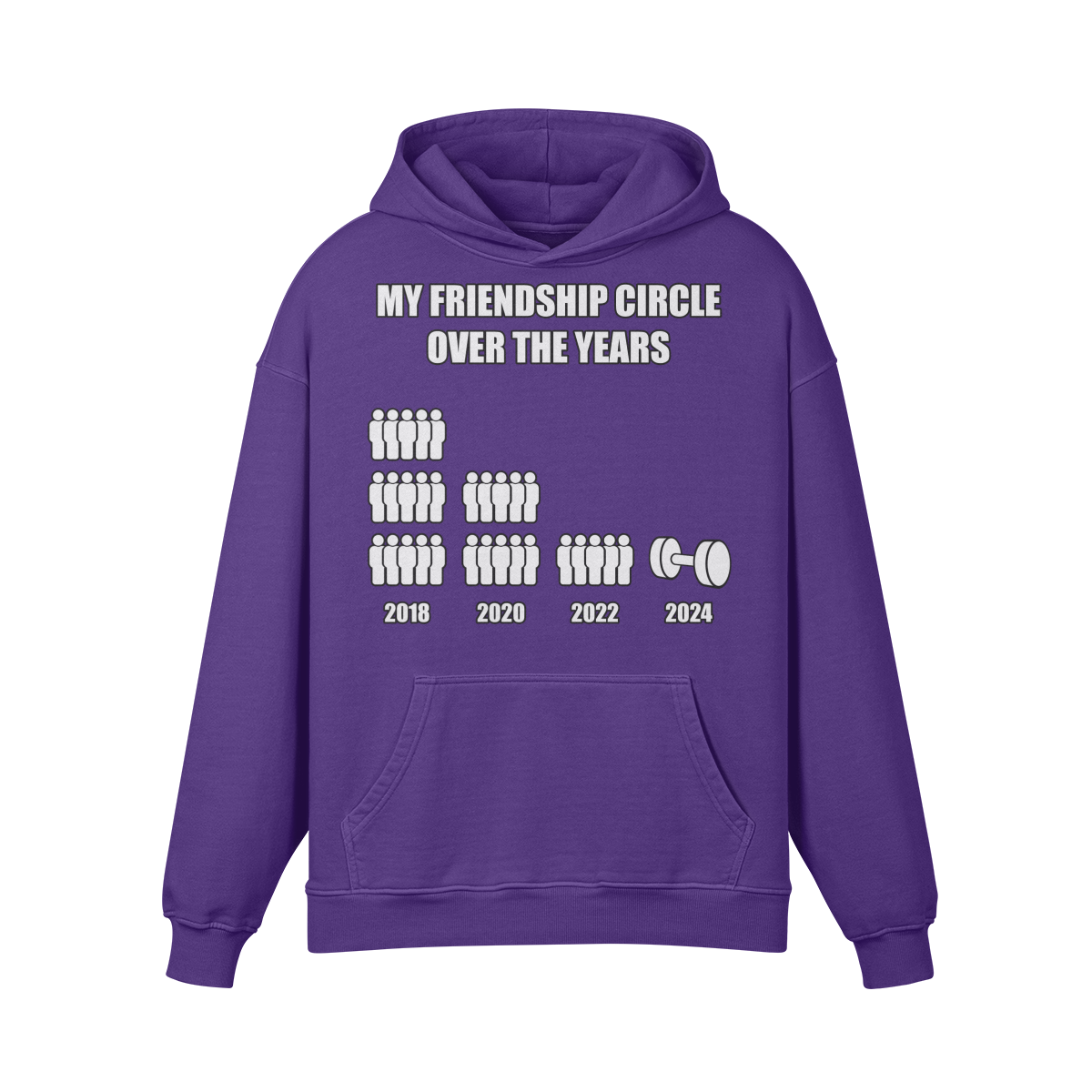 FRIENDSHIP CIRCLE- Oversized Hoodie-Purple Haze-League of Lifters