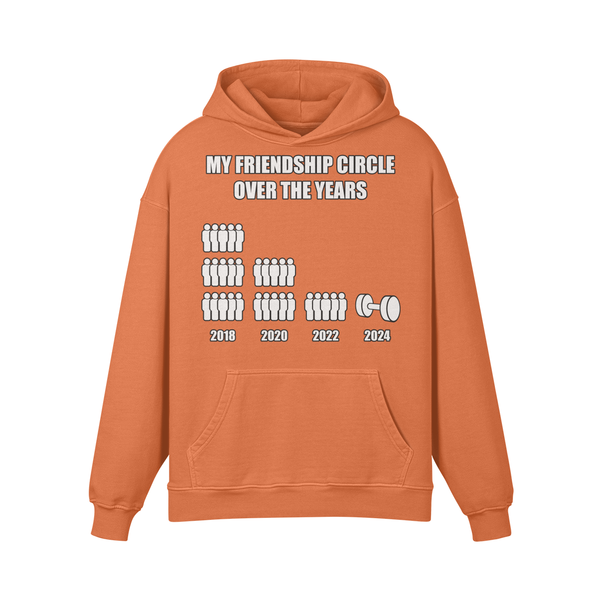 FRIENDSHIP CIRCLE- Oversized Hoodie-Copper Red-League of Lifters