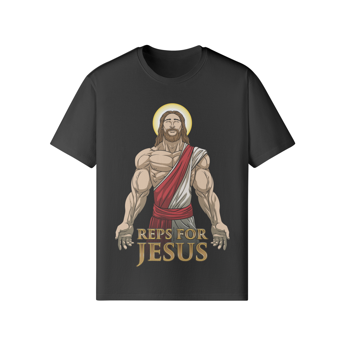 REPS FOR JESUS- Classic T-Shirt-Black-League of Lifters