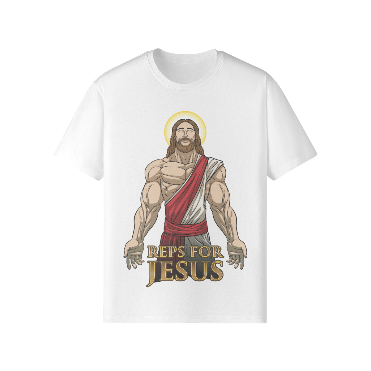 REPS FOR JESUS- Classic T-Shirt-White-League of Lifters