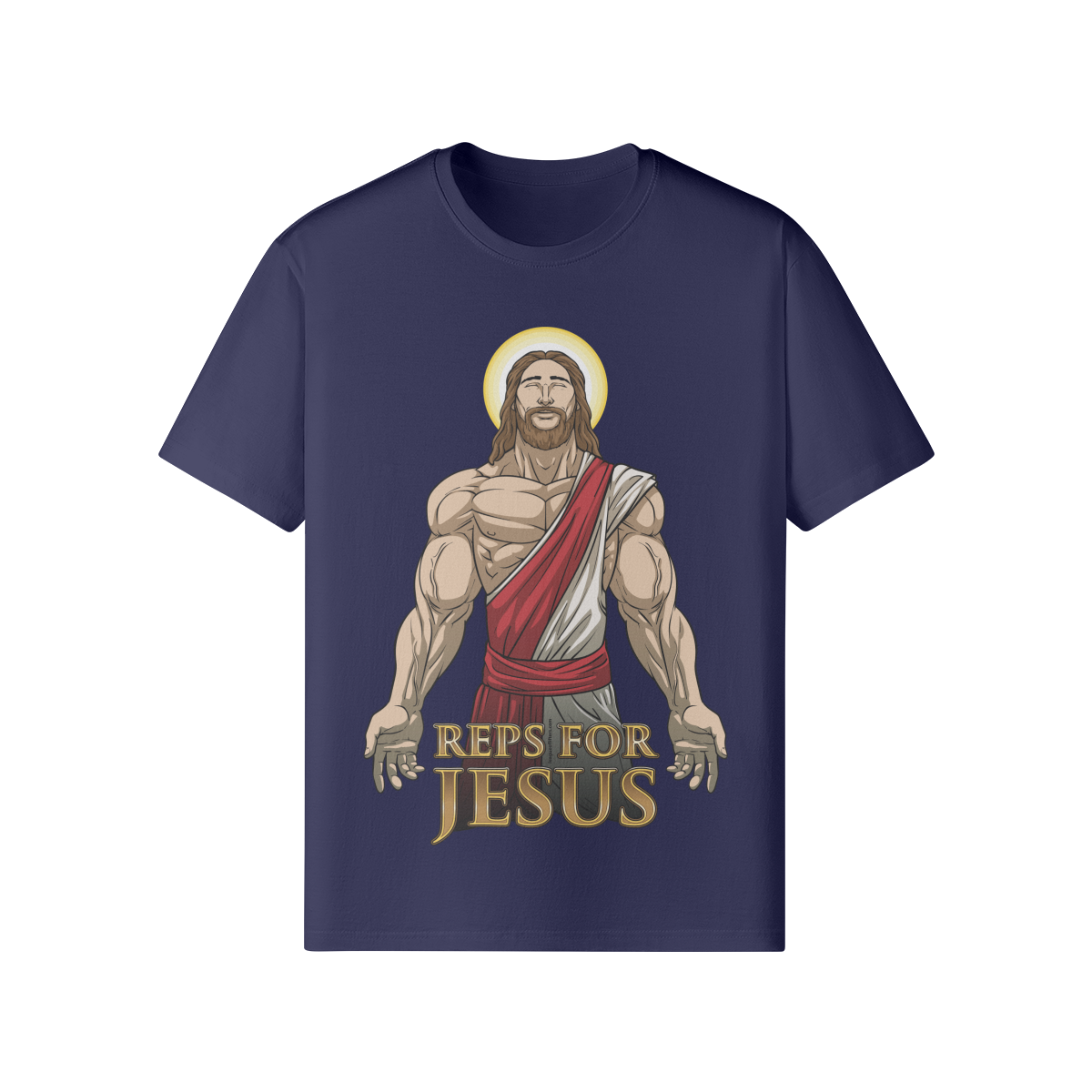 REPS FOR JESUS- Classic T-Shirt-Dark Navy-League of Lifters