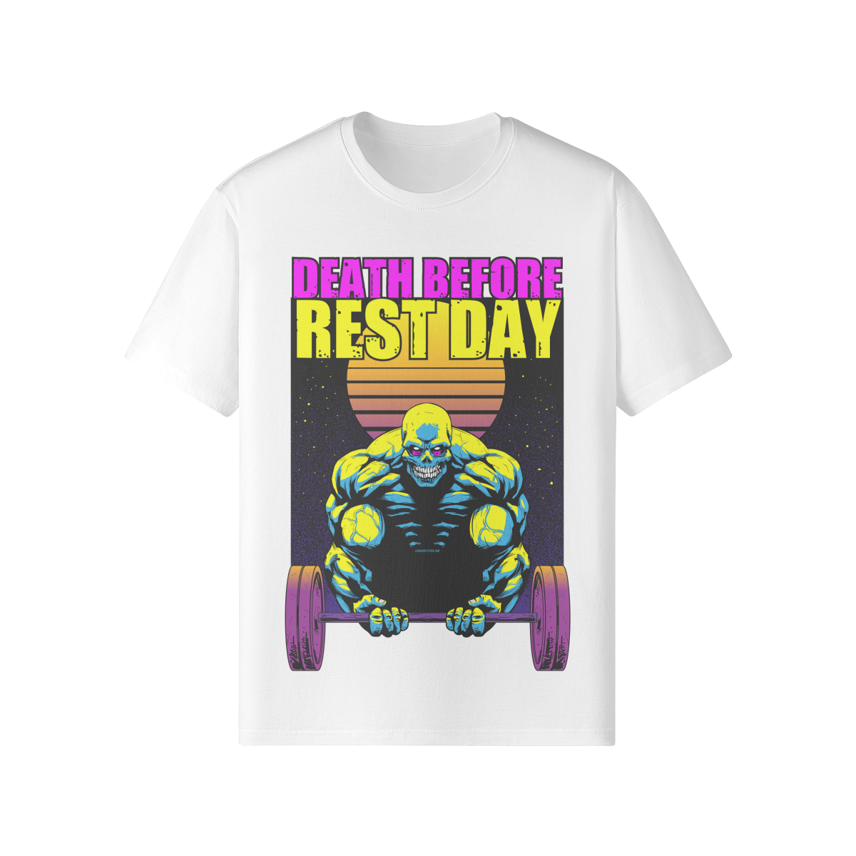 DEATH BEFORE REST DAY- Classic T-Shirt-White-League of Lifters