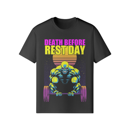DEATH BEFORE REST DAY- Classic T-Shirt-Black-League of Lifters