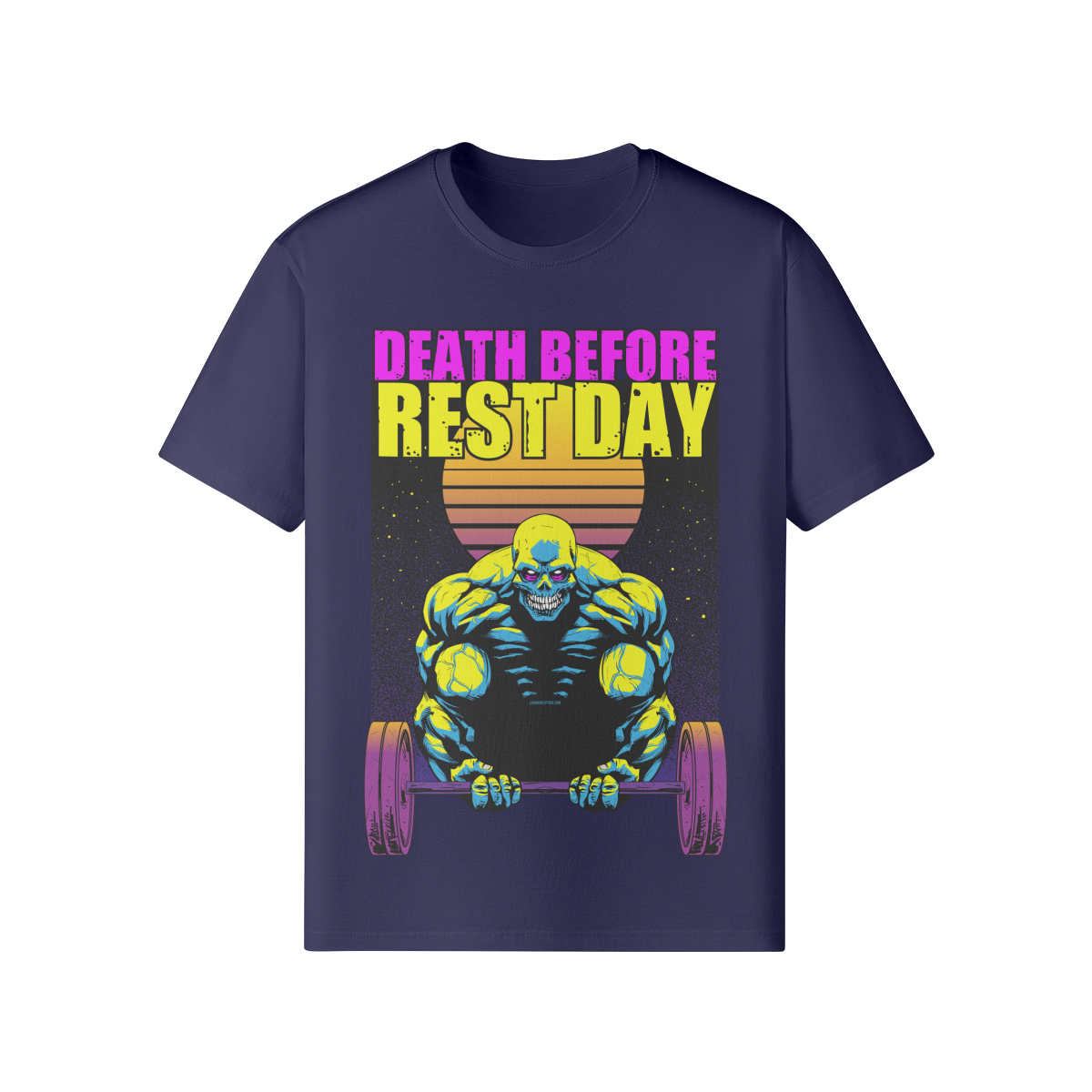 DEATH BEFORE REST DAY- Classic T-Shirt-Dark Navy-League of Lifters