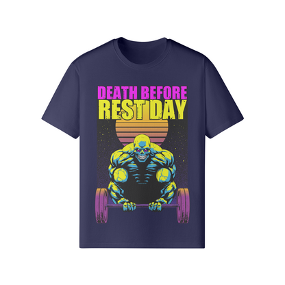DEATH BEFORE REST DAY- Classic T-Shirt-Dark Navy-League of Lifters