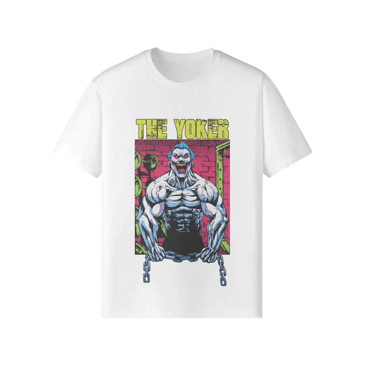 THE YOKER (RETRO)- Classic T-Shirt-White-League of Lifters