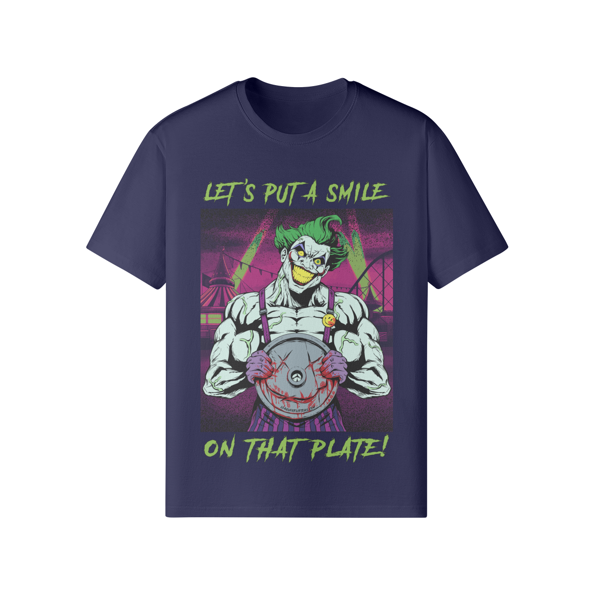 SMILE ON THAT PLATE- Classic T-Shirt-Dark Navy-League of Lifters