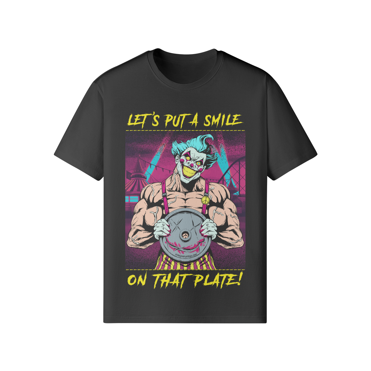 SMILE ON THAT PLATE (RETRO)- Classic T-Shirt-Black-League of Lifters