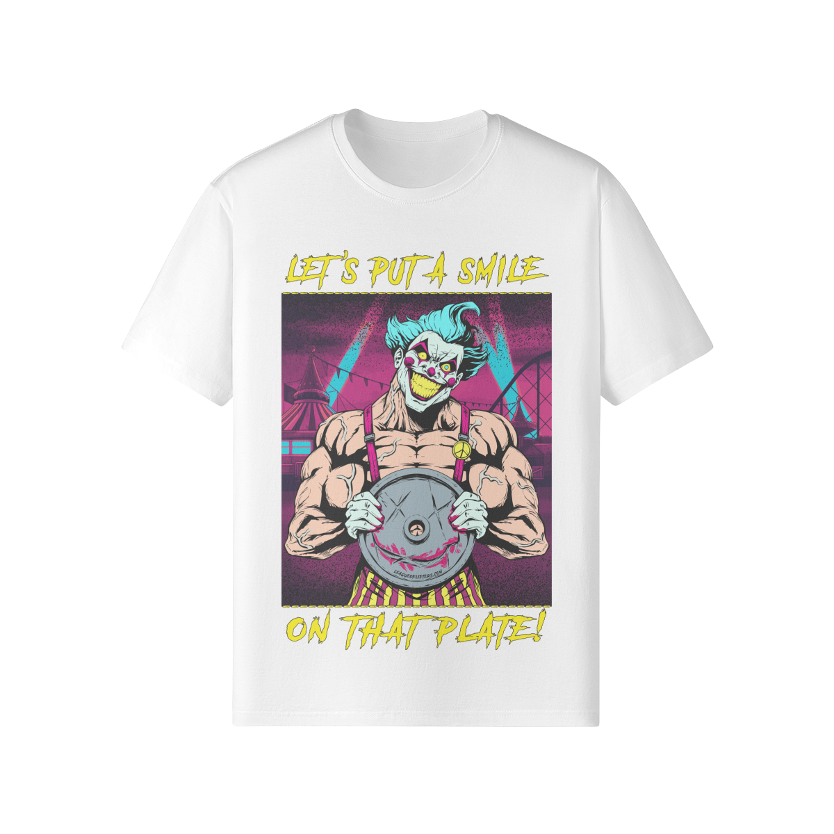 SMILE ON THAT PLATE (RETRO)- Classic T-Shirt-White-League of Lifters
