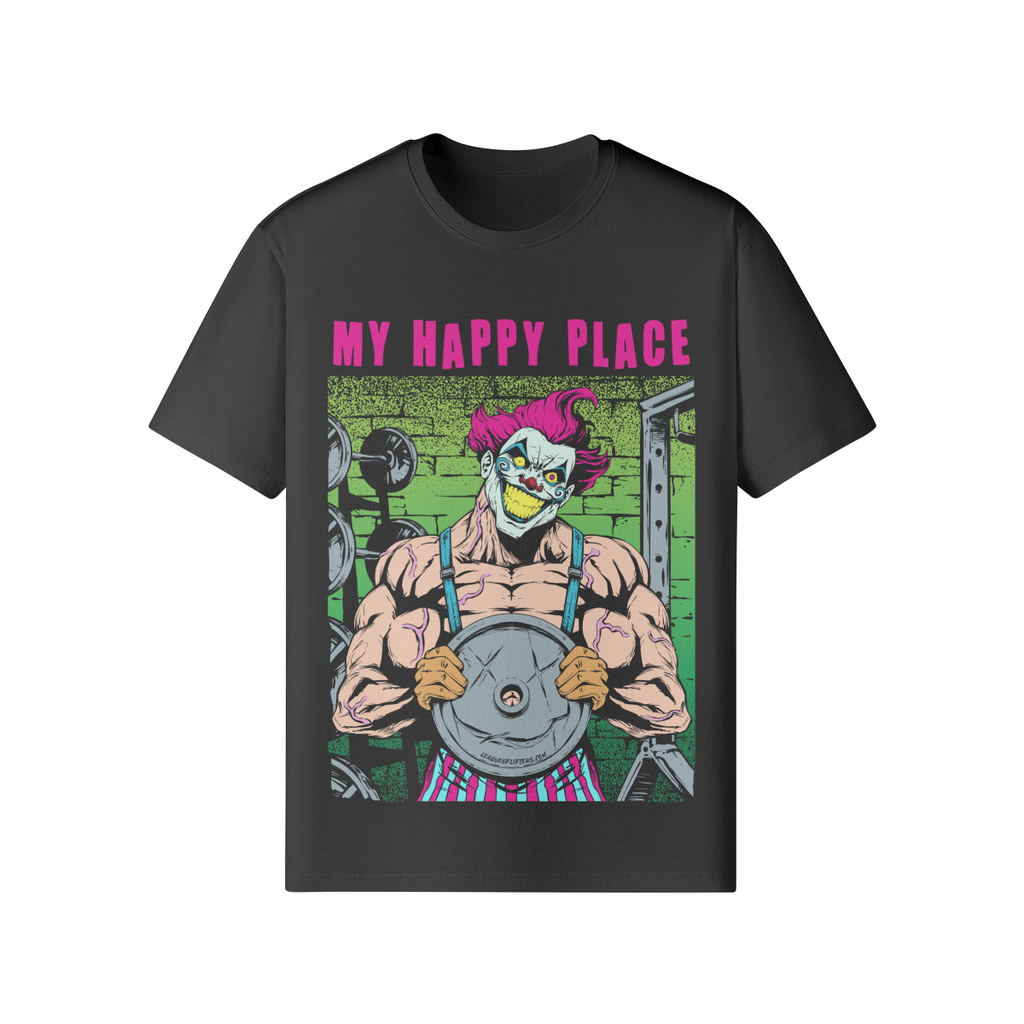 MY HAPPY PLACE- Classic T-Shirt-Black-League of Lifters