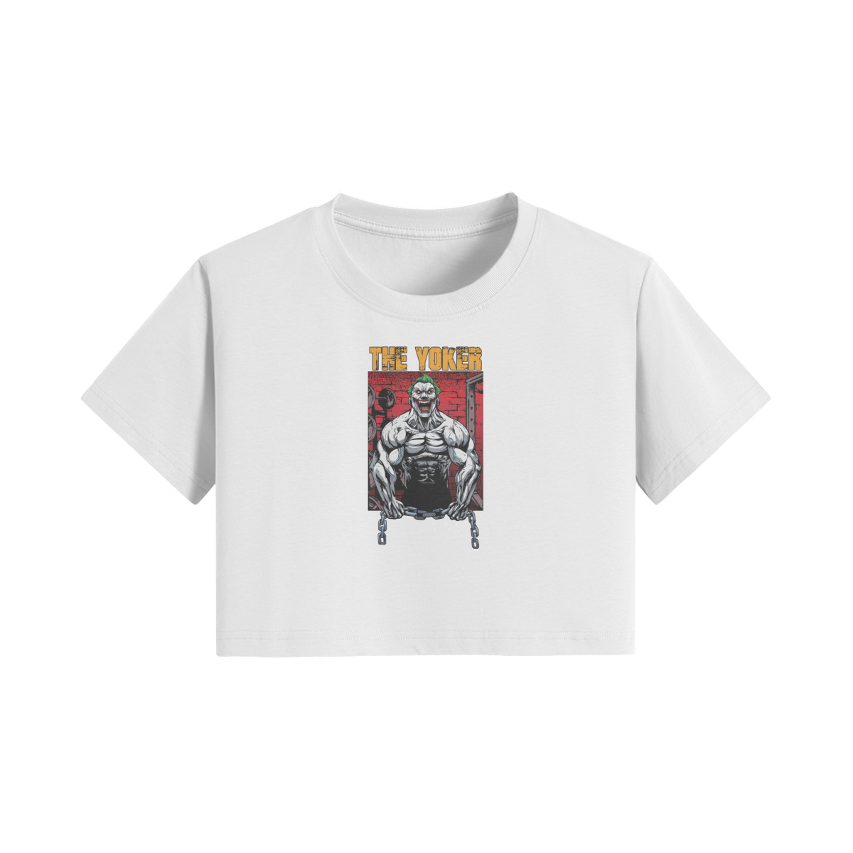 THE YOKER- Womens Crop Top-White-League of Lifters