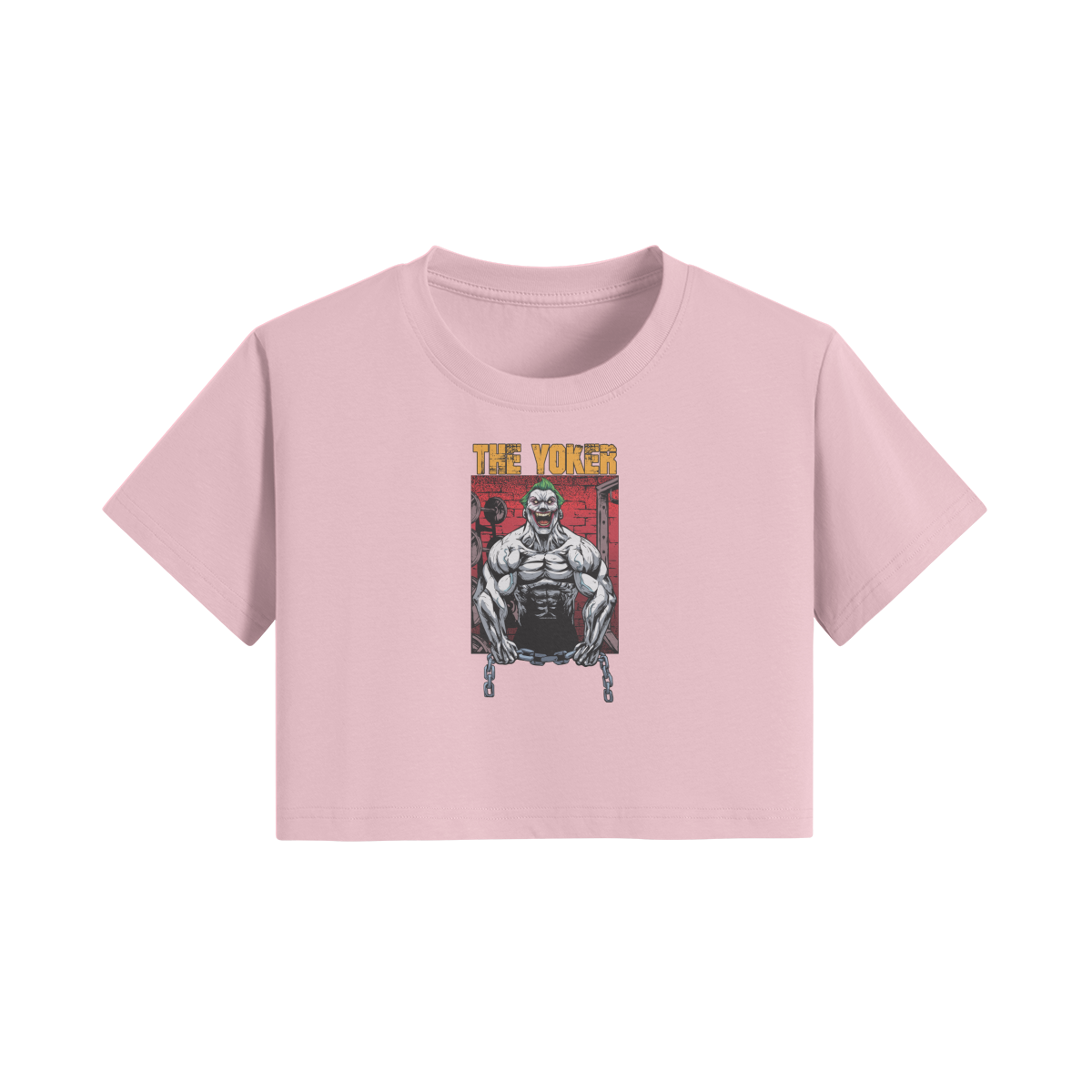 THE YOKER- Womens Crop Top-Pink-League of Lifters
