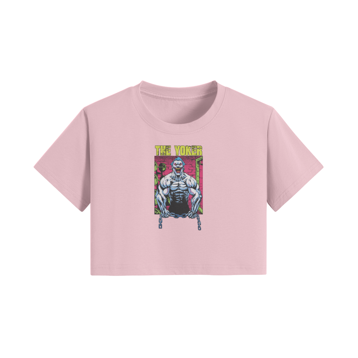 THE YOKER (RETRO)- Womens Crop Top-Pink-League of Lifters