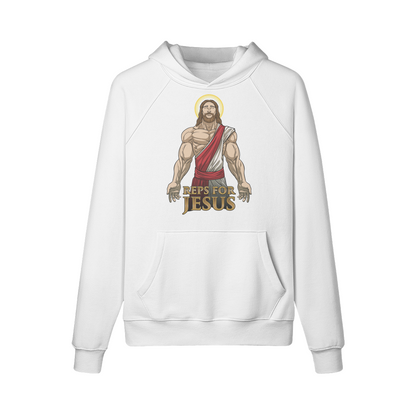 REPS FOR JESUS- Hoodie-White-League of Lifters