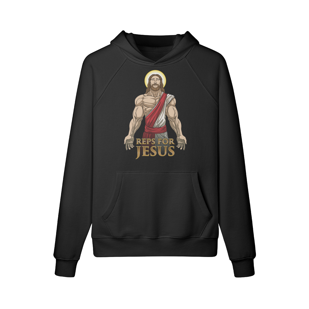 REPS FOR JESUS- Hoodie-Black-League of Lifters
