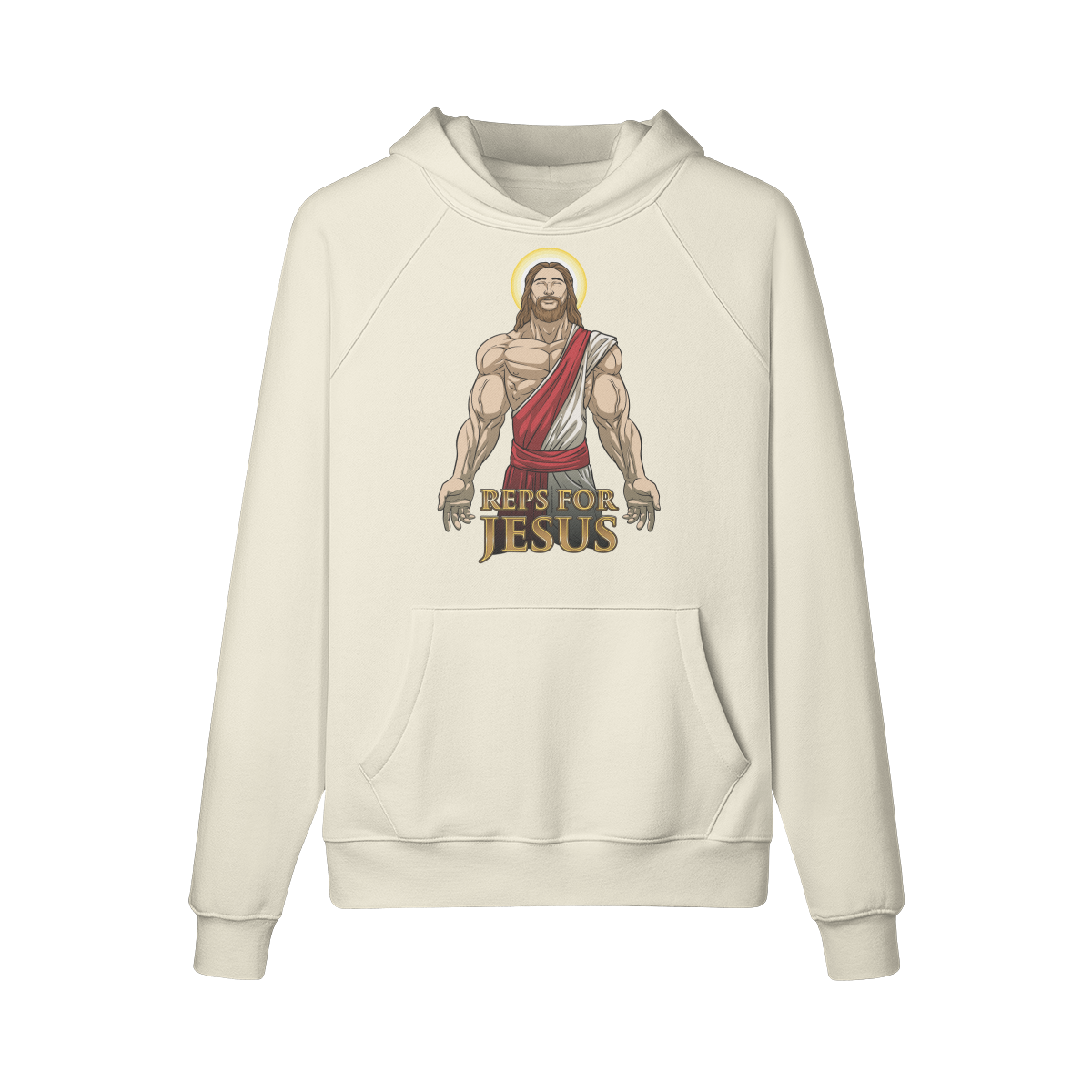 REPS FOR JESUS- Hoodie-Rice Apricot-League of Lifters