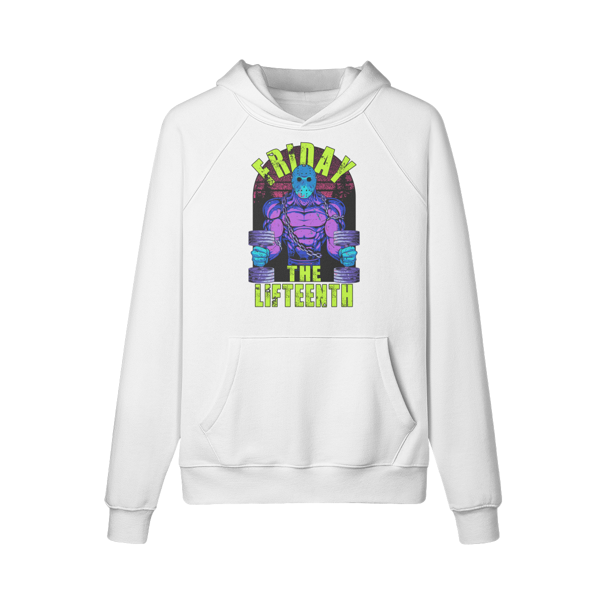 FRIDAY THE LIFTEENTH (RETRO)- Hoodie-White-League of Lifters