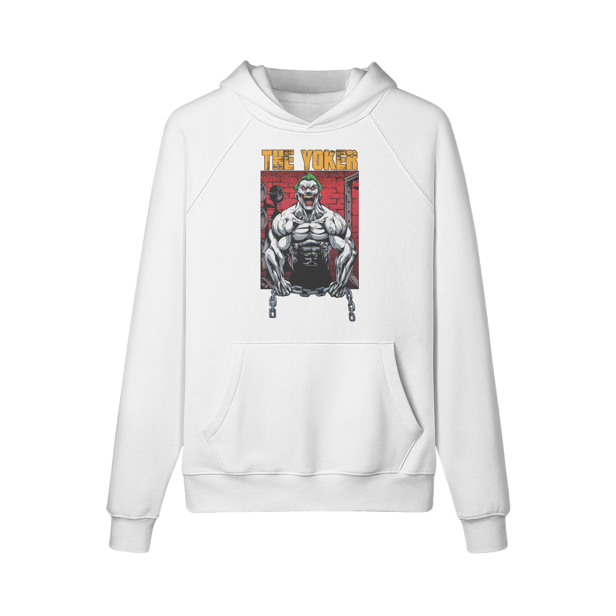 THE YOKER- Hoodie-White-League of Lifters