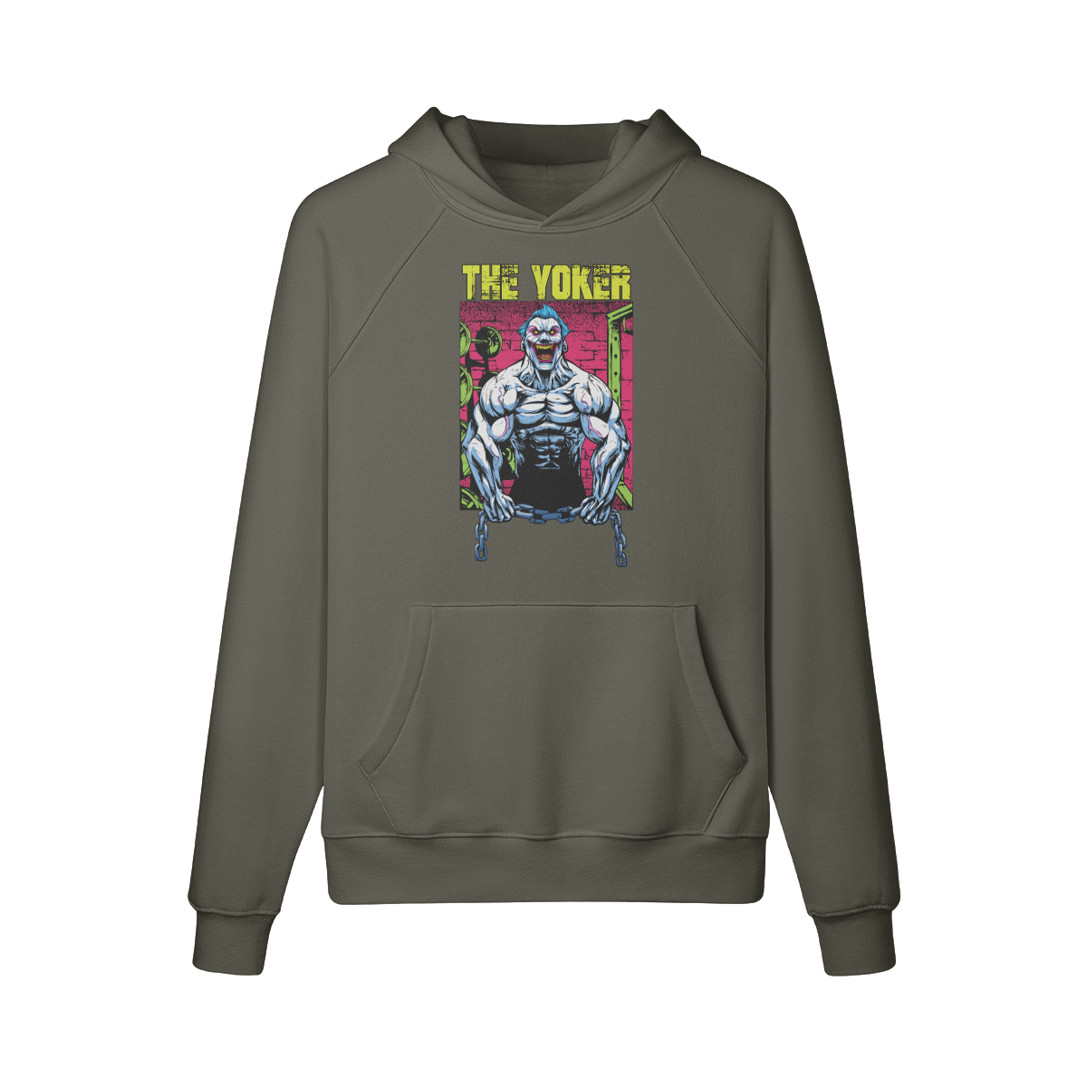 THE YOKER (RETRO)- Hoodie-Charcoal Grey-League of Lifters
