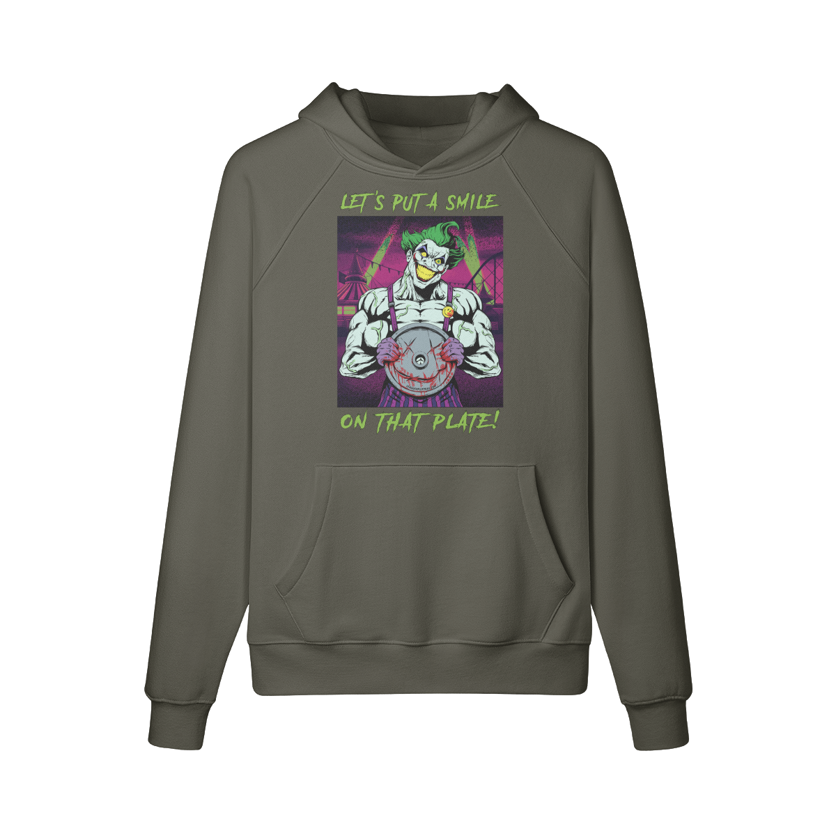 SMILE ON THAT PLATE- Hoodie-Charcoal Grey-League of Lifters