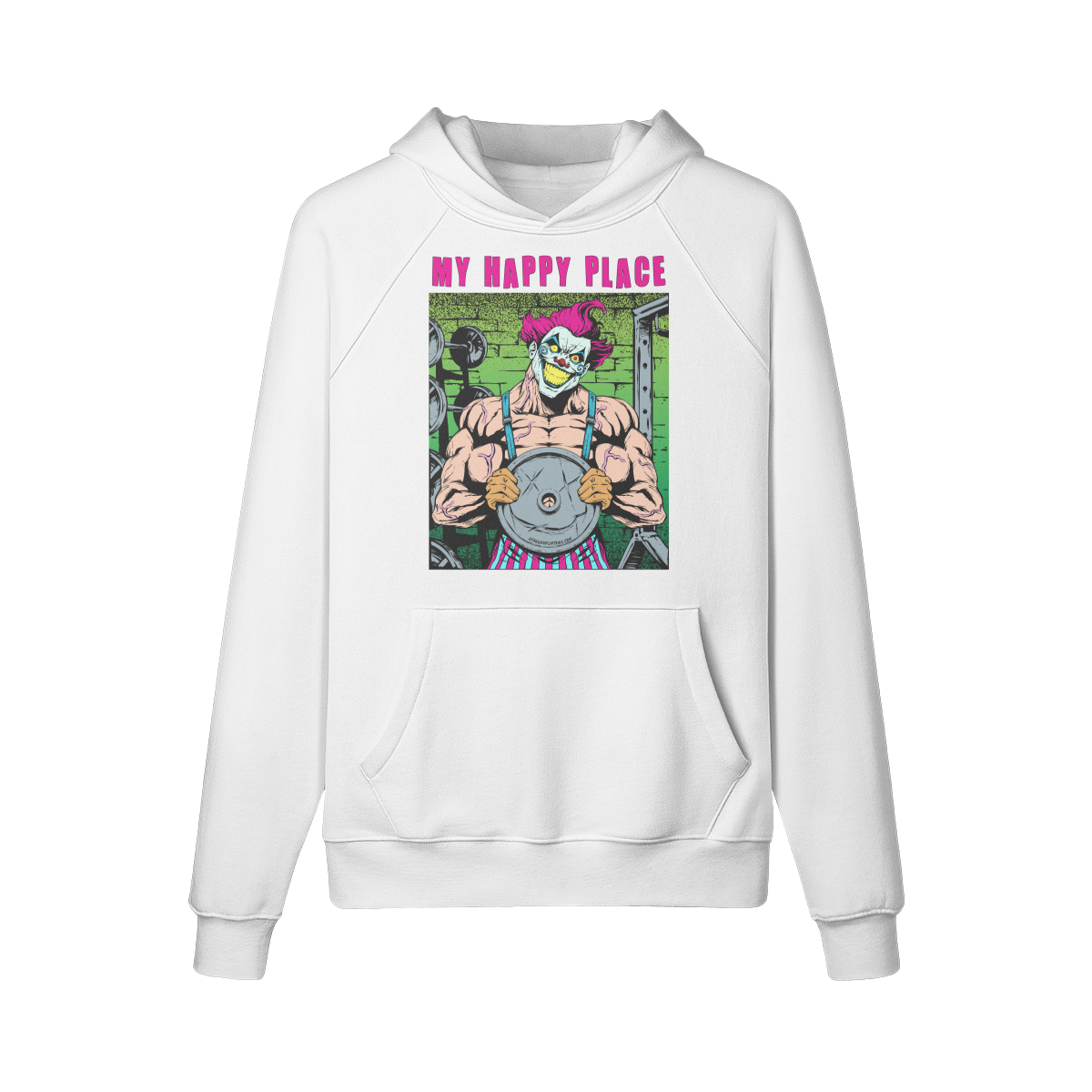 MY HAPPY PLACE- Hoodie-White-League of Lifters