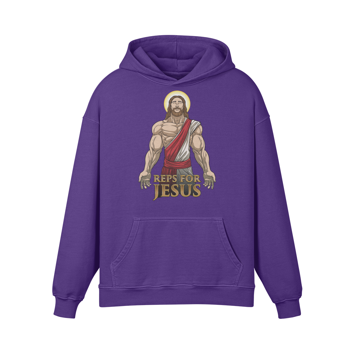 REPS FOR JESUS- Oversized Hoodie-Purple Haze-League of Lifters