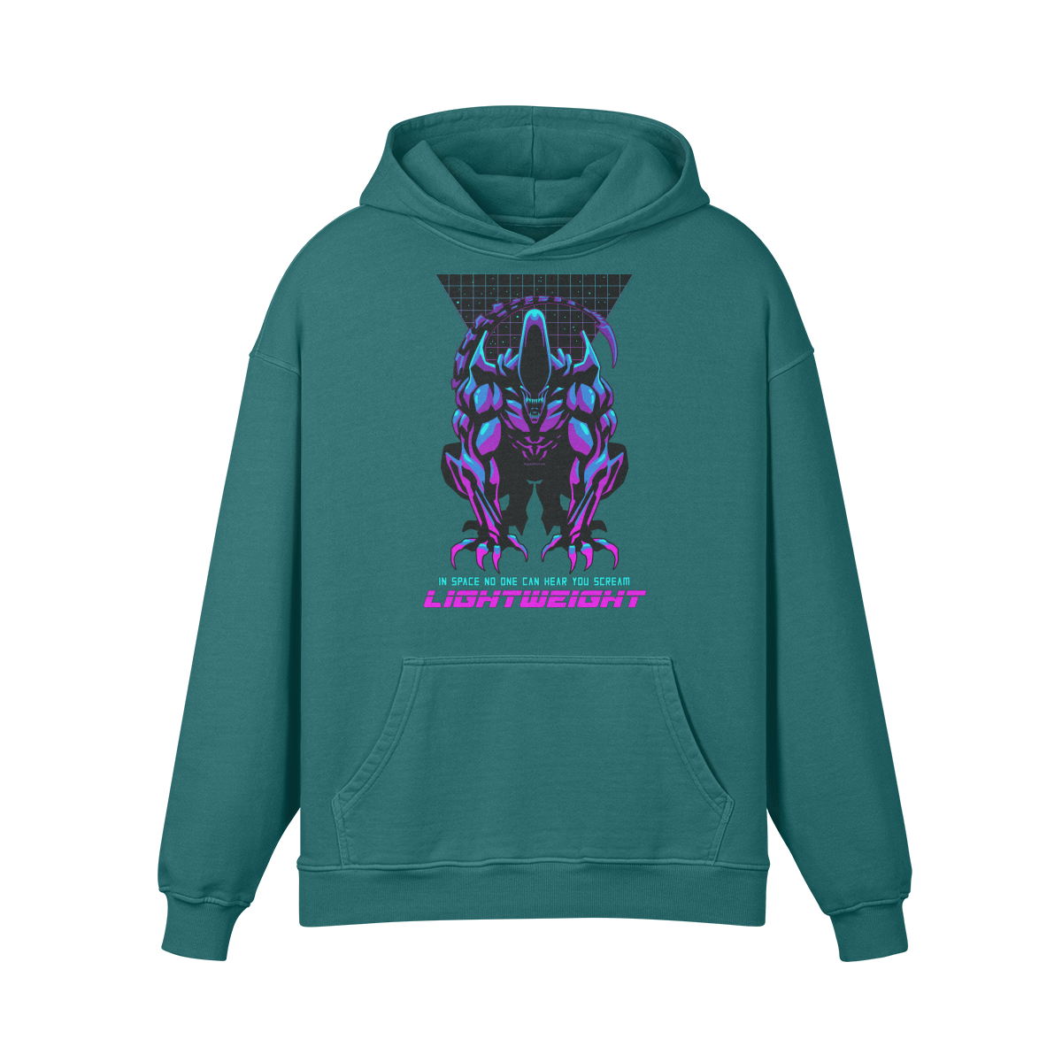 IN SPACE NO ONE CAN HEAR YOU- Oversized Hoodie-Blueish Green-League of Lifters