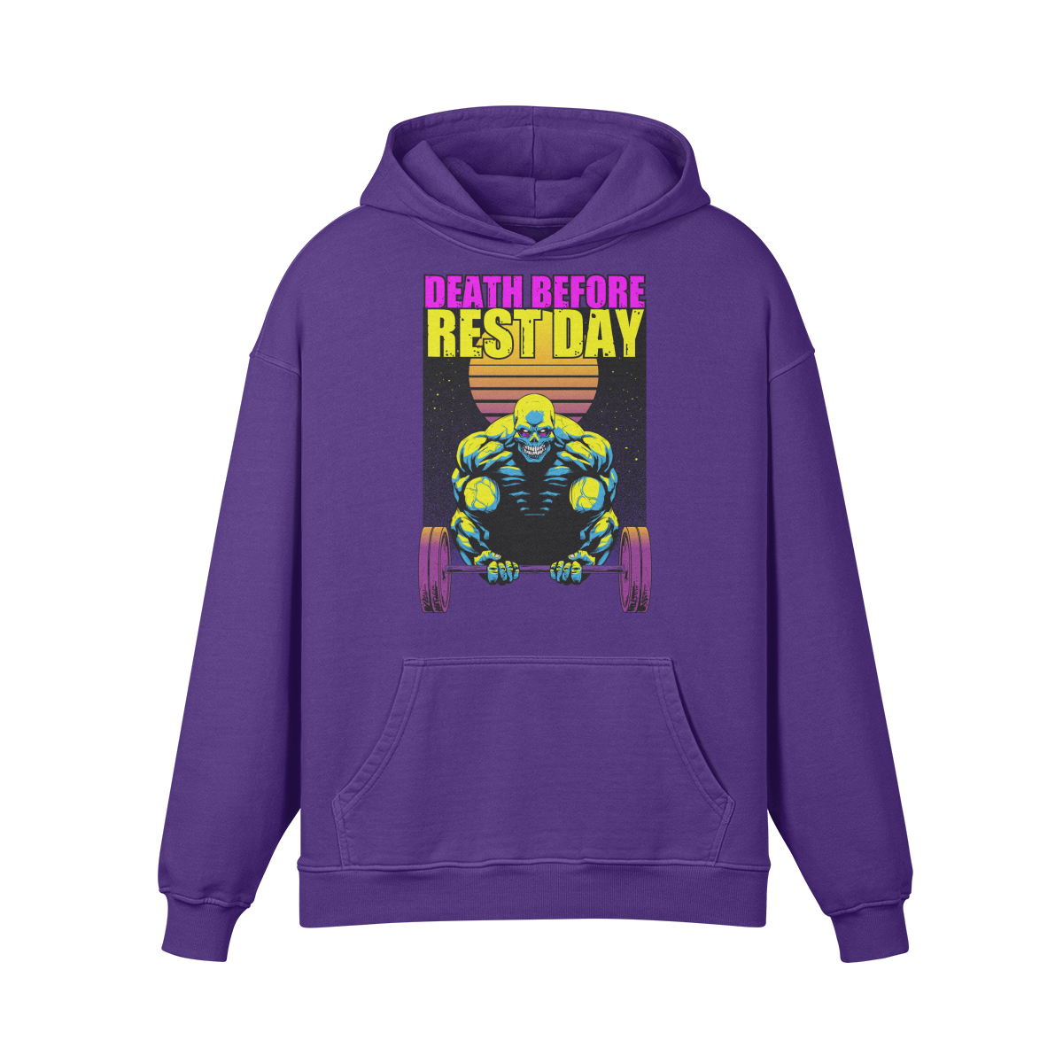 DEATH BEFORE REST DAY- Oversized Hoodie-Purple Haze-League of Lifters