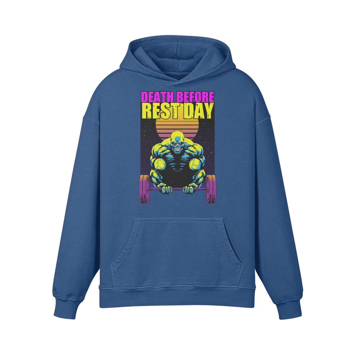 DEATH BEFORE REST DAY- Oversized Hoodie-Kashmir Blue-League of Lifters