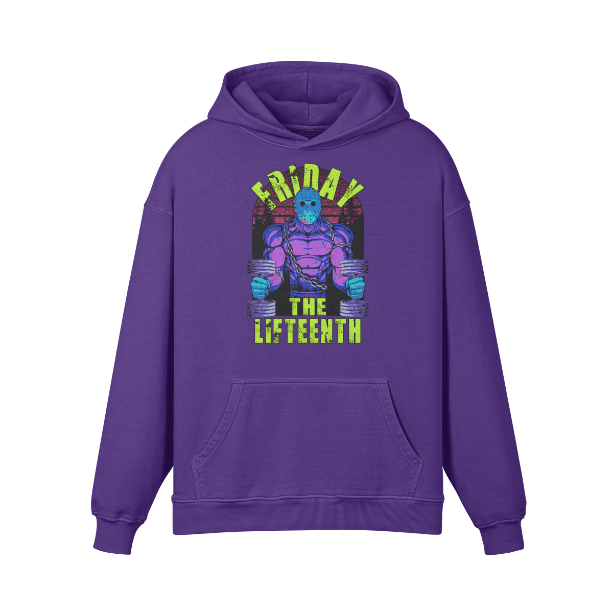 FRIDAY THE LIFTEENTH (RETRO)- Oversized Hoodie-Purple Haze-League of Lifters