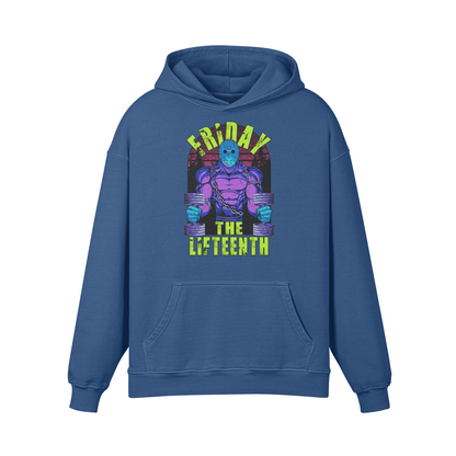 FRIDAY THE LIFTEENTH (RETRO)- Oversized Hoodie-Kashmir Blue-League of Lifters